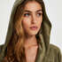 Velours short bathrobe, Green