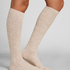2 Pair Long Socks, Beige