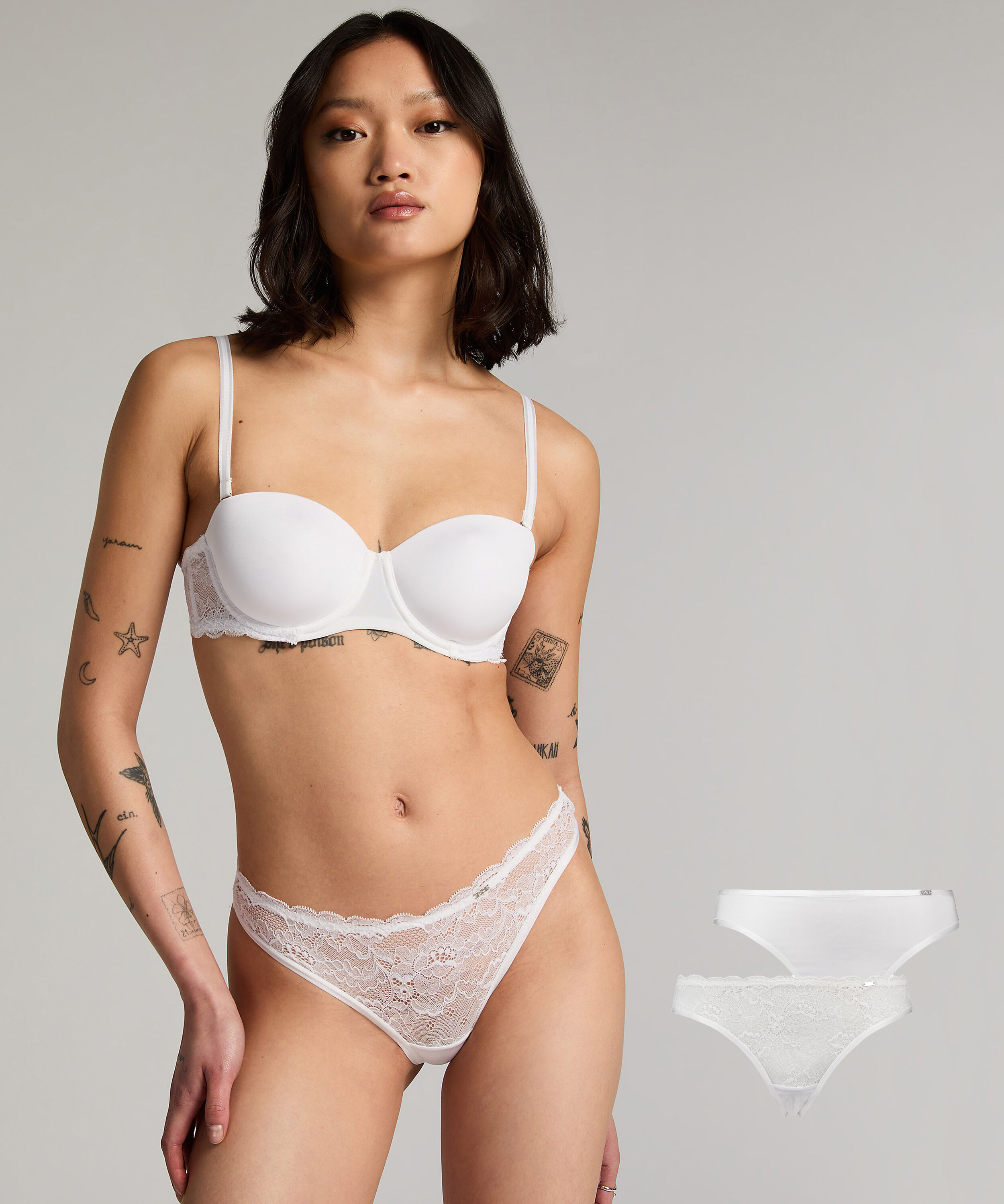 2-pack Angie Thongs, White