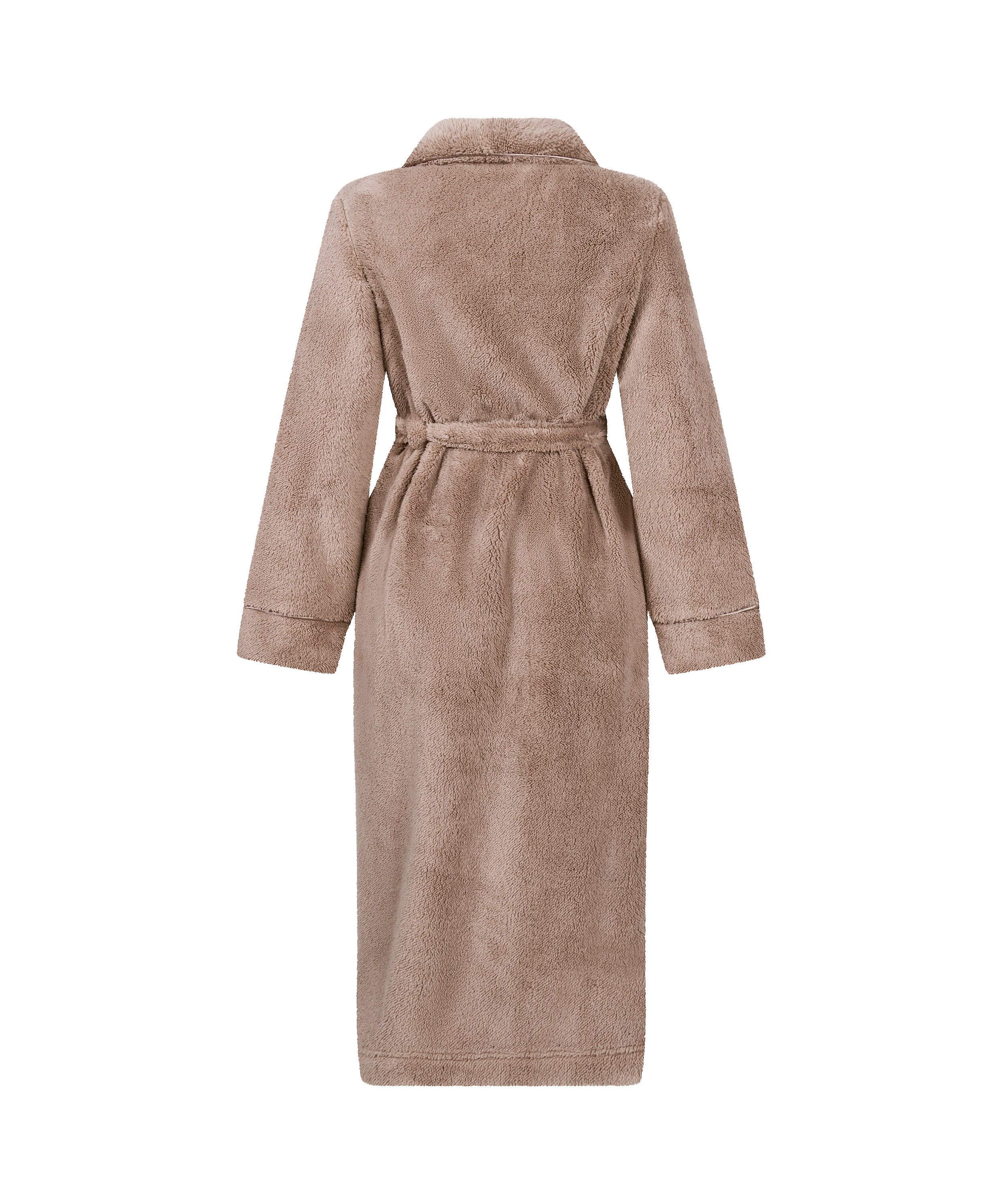 Fleece Bathrobe, Beige, main