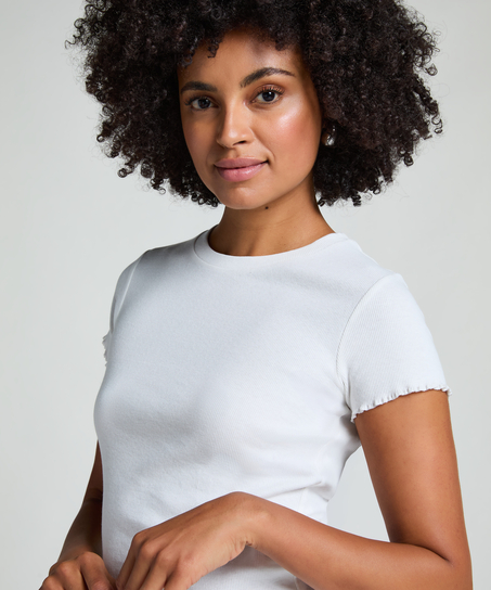 Short Sleeve Cotton Shirt, White