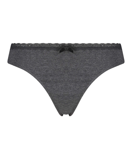 Cotton thong, Grey