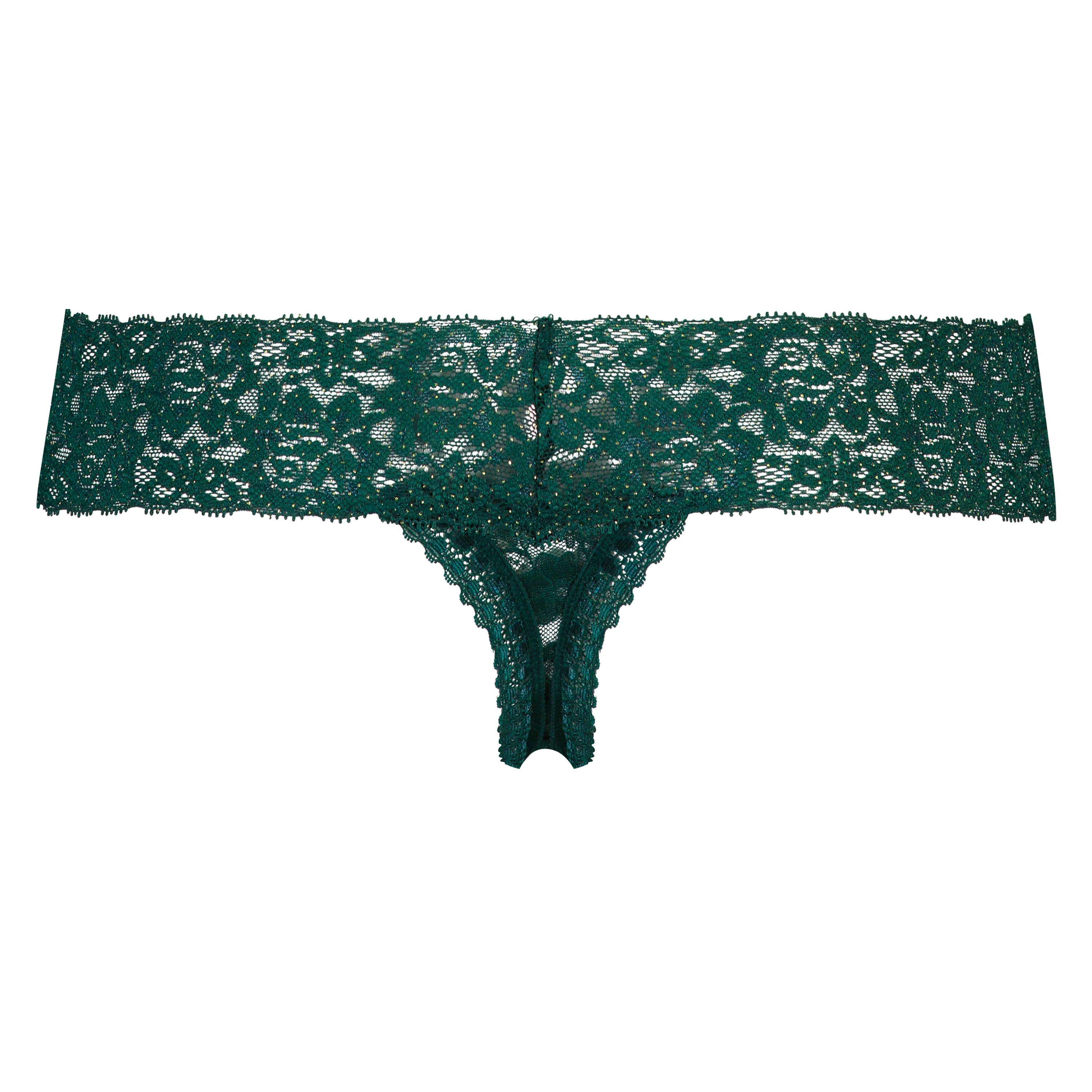 Foiled Extra Low Thong, Green, main