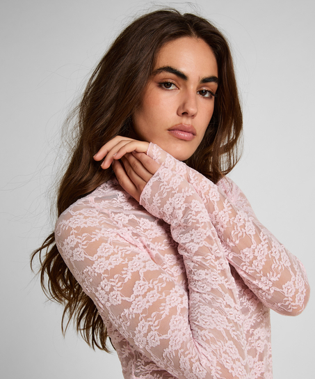 Top Allover Lace, Pink