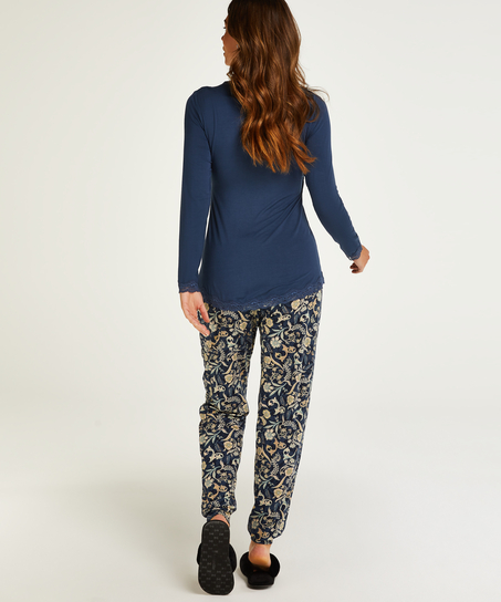 Maternity Nursing Pyjama Set, Blue