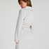 Zip Fleece Bathrobe, Grey