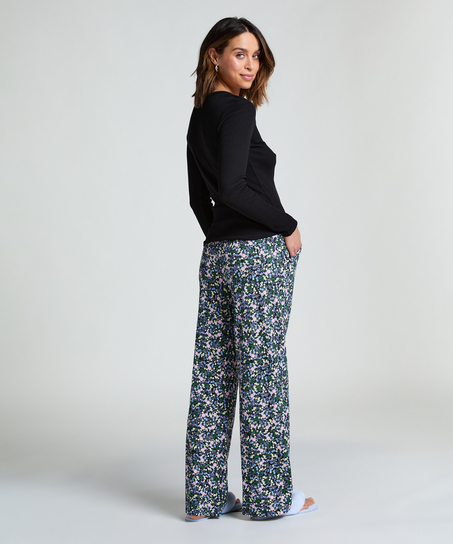 Long-Sleeved Pyjama Top, Black