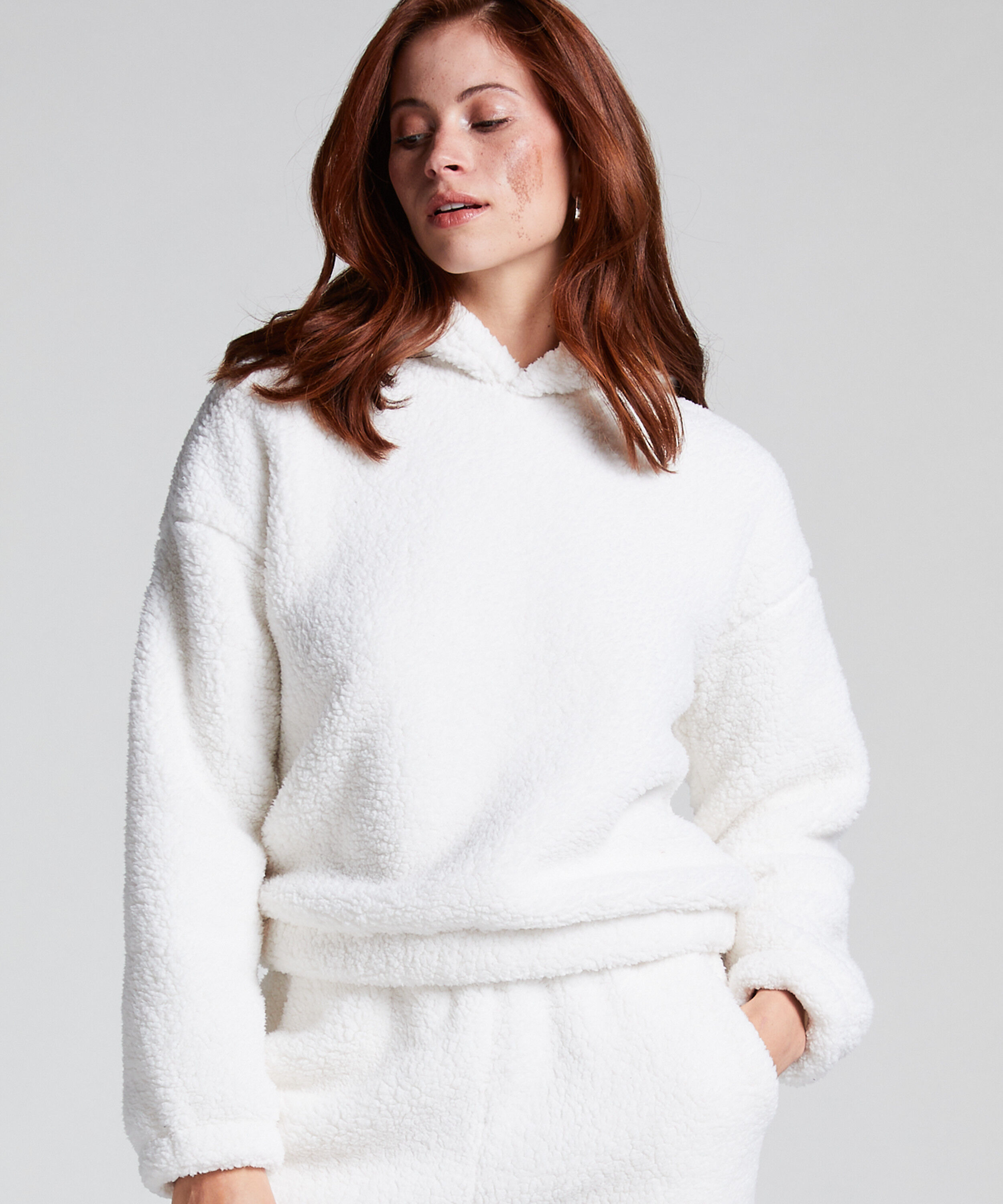 Snuggle Hoodie Fleece, White