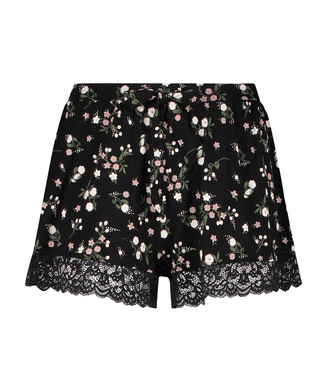 Ditzy Flower shorts, Black