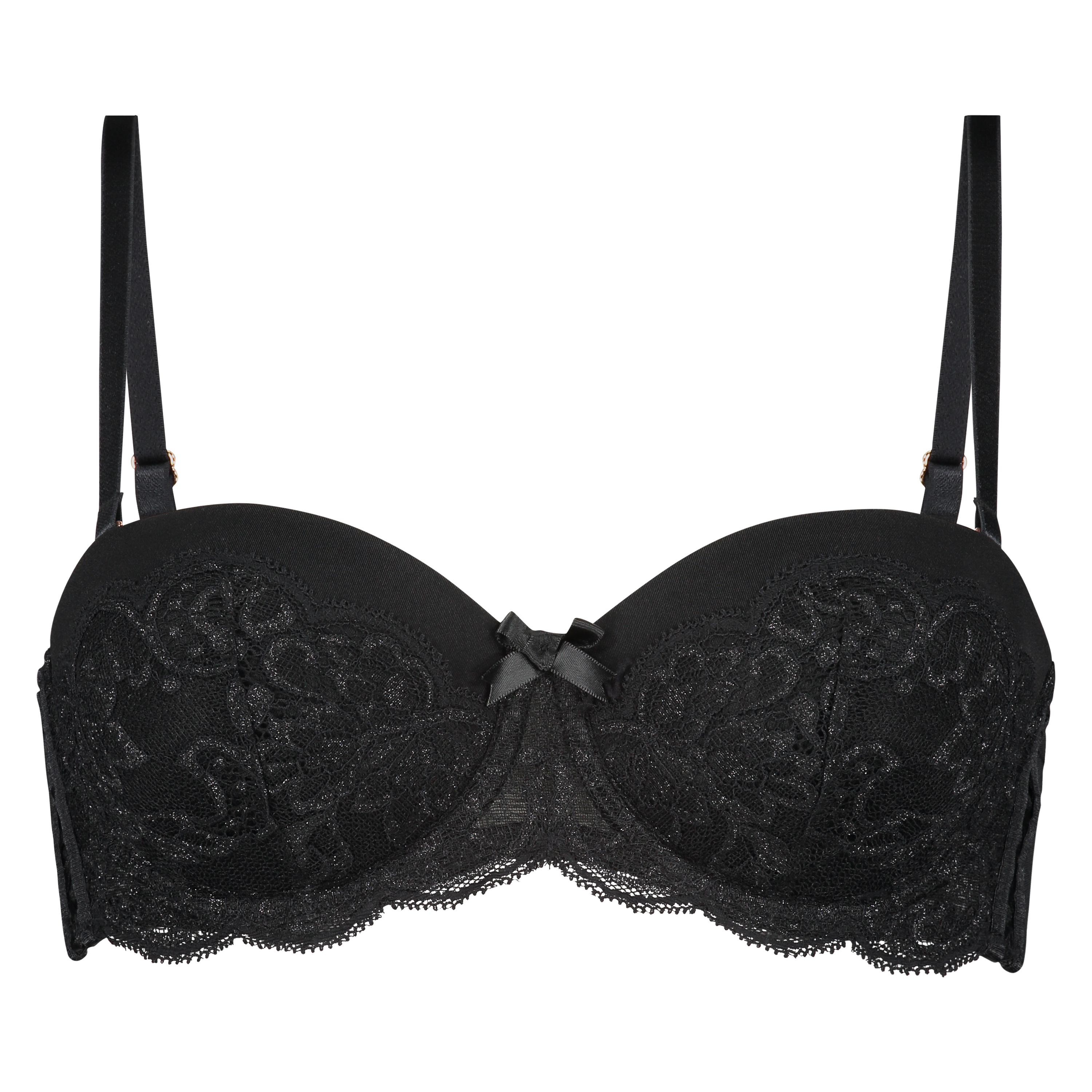 Mara padded strapless underwired bra, Black, main