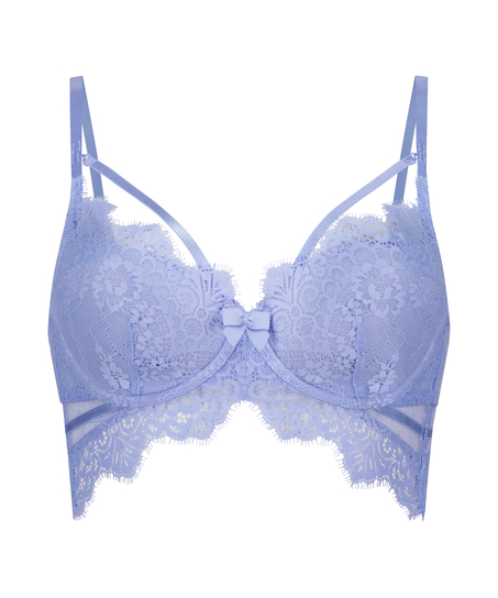 Marilee Padded Underwired Longline Bra, Purple