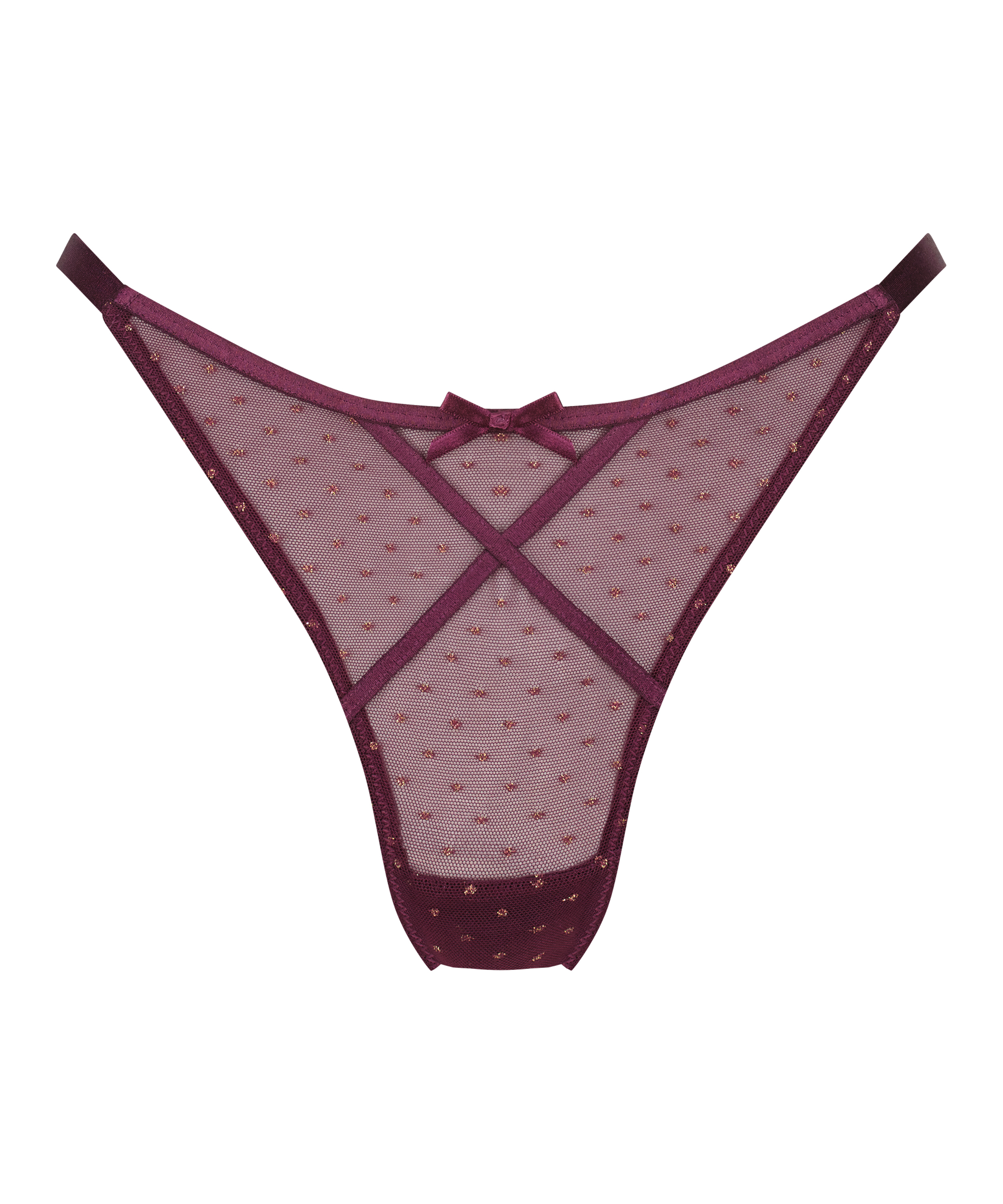Nikki High Leg Thong, Purple, main
