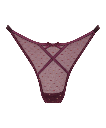 Nikki High Leg Thong, Purple