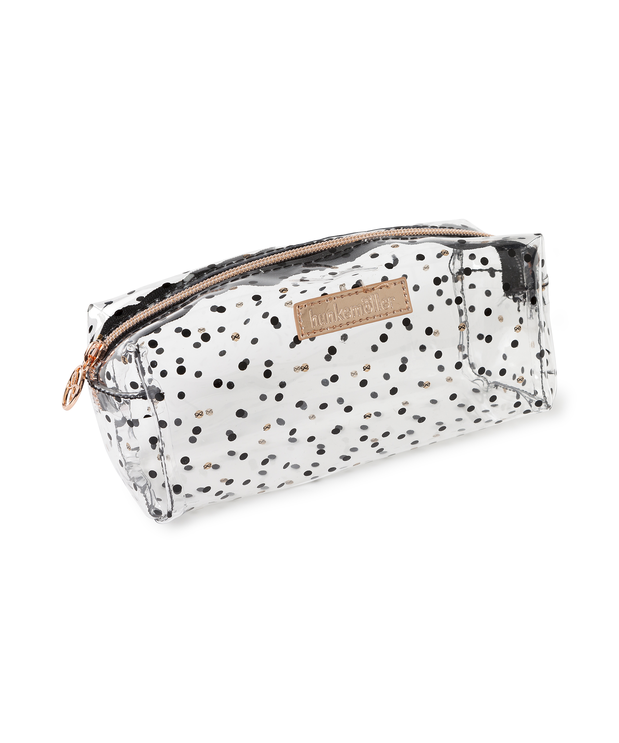 Dotted Make-Up Bag, Black, main