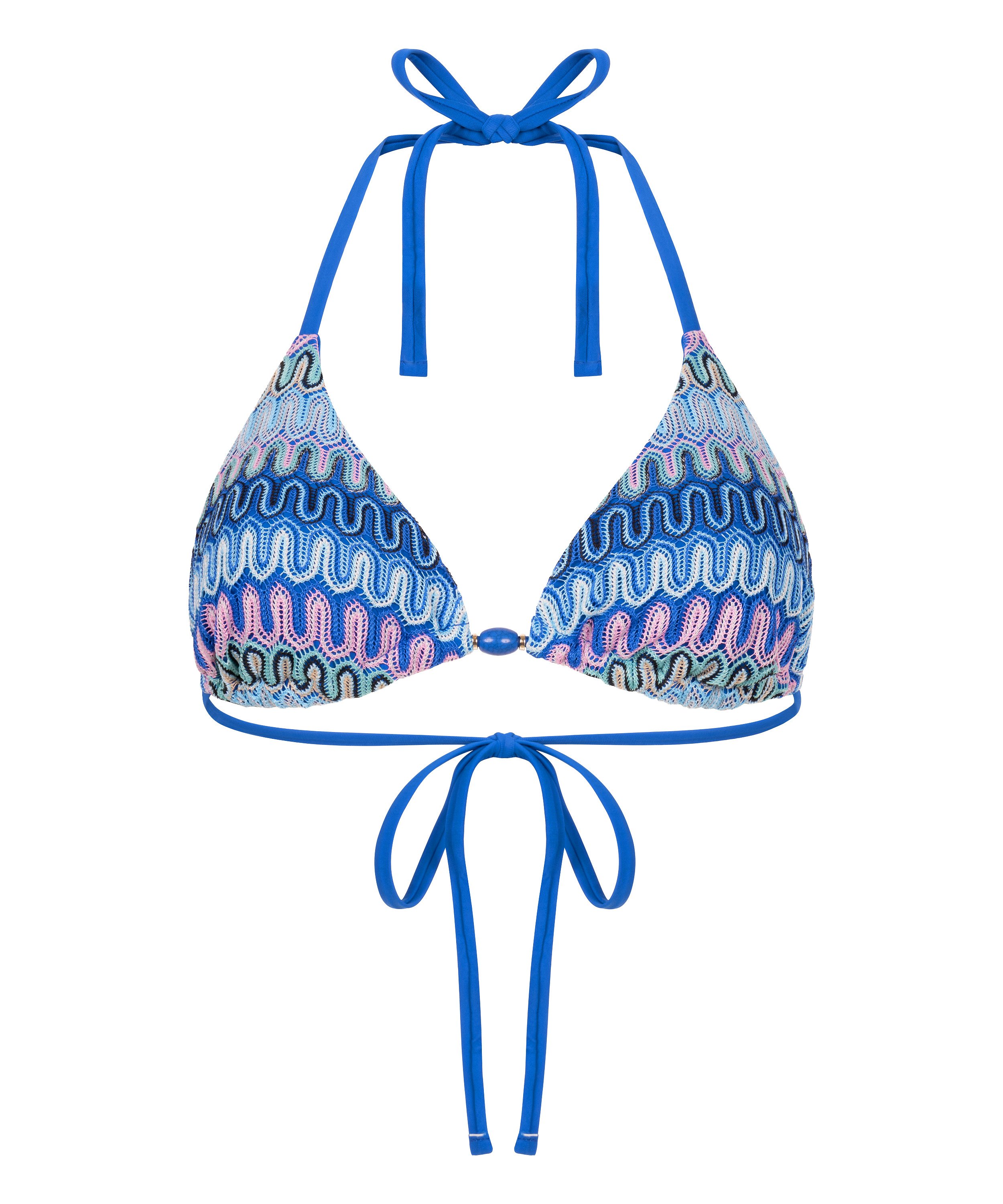 Cali Triangle Bikini Top, Blue, main