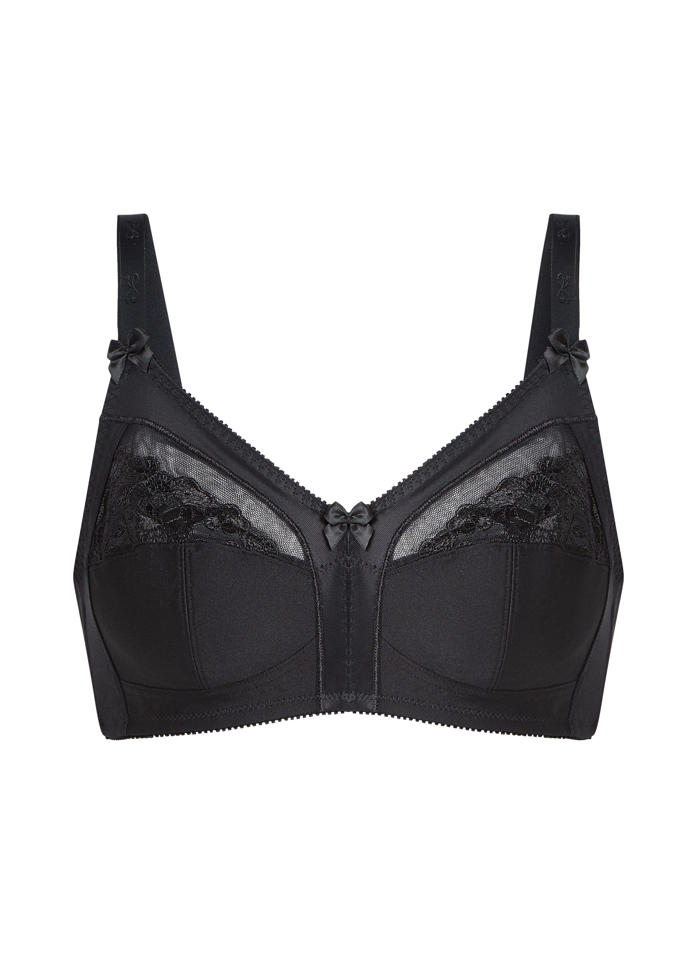Sara Non-Padded Non-wired Bra, Black, main