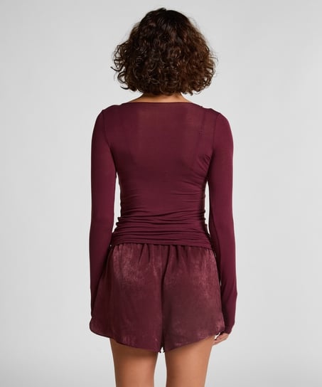 super soft Boatneck shirt with Cashmere, Purple