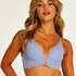 Chynna Padded Longline Underwired Bra, Blue