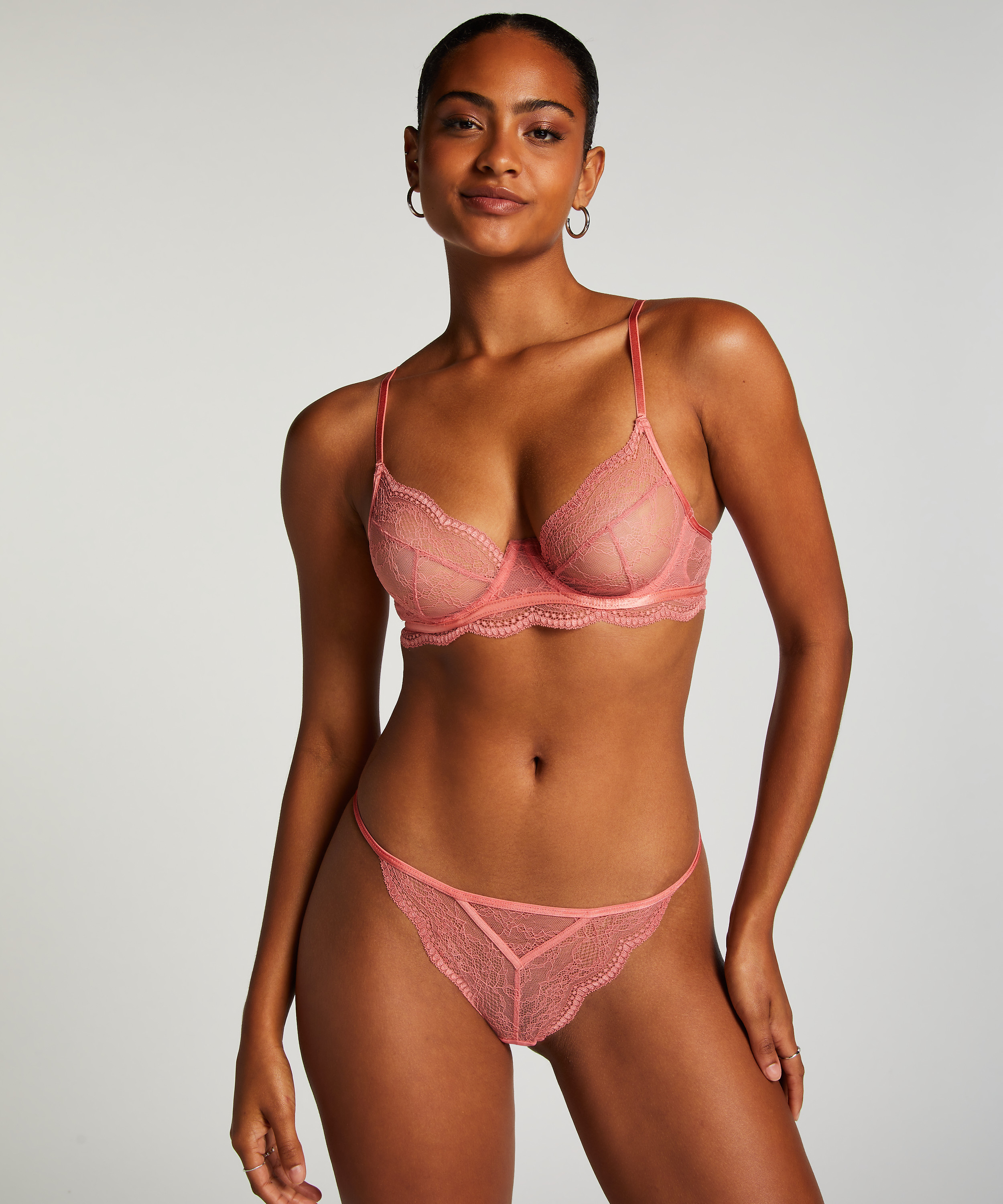 Isabelle Non-Padded Underwired Bra, Pink, main
