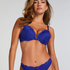 Marine Padded Underwired Push-Up Bra, Blue