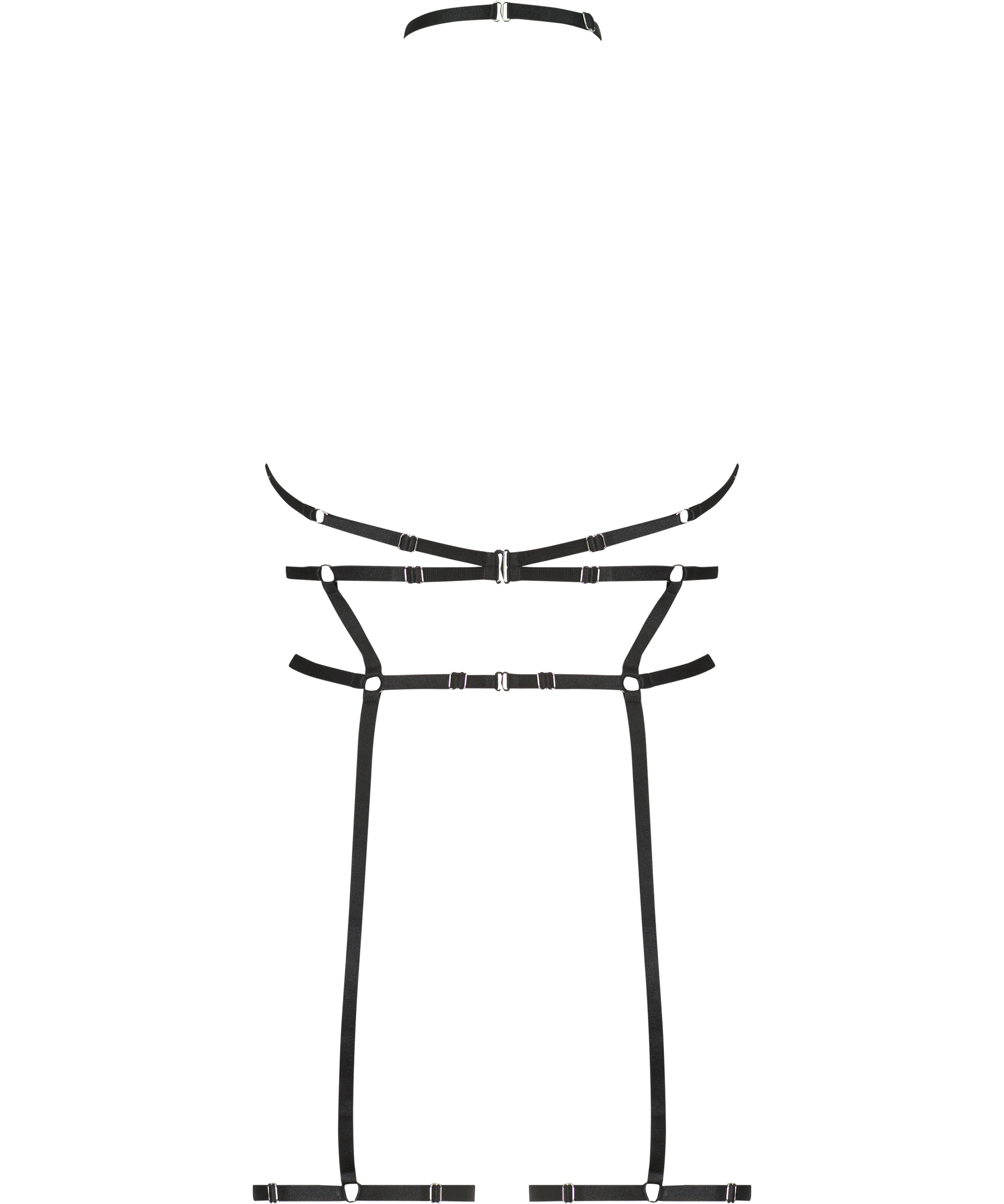 Private Rhinestone Harness, Black, main