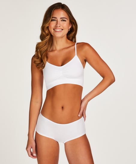 Seamless strappy top, White