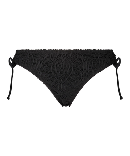 Crochet rio bikini bottoms, Black