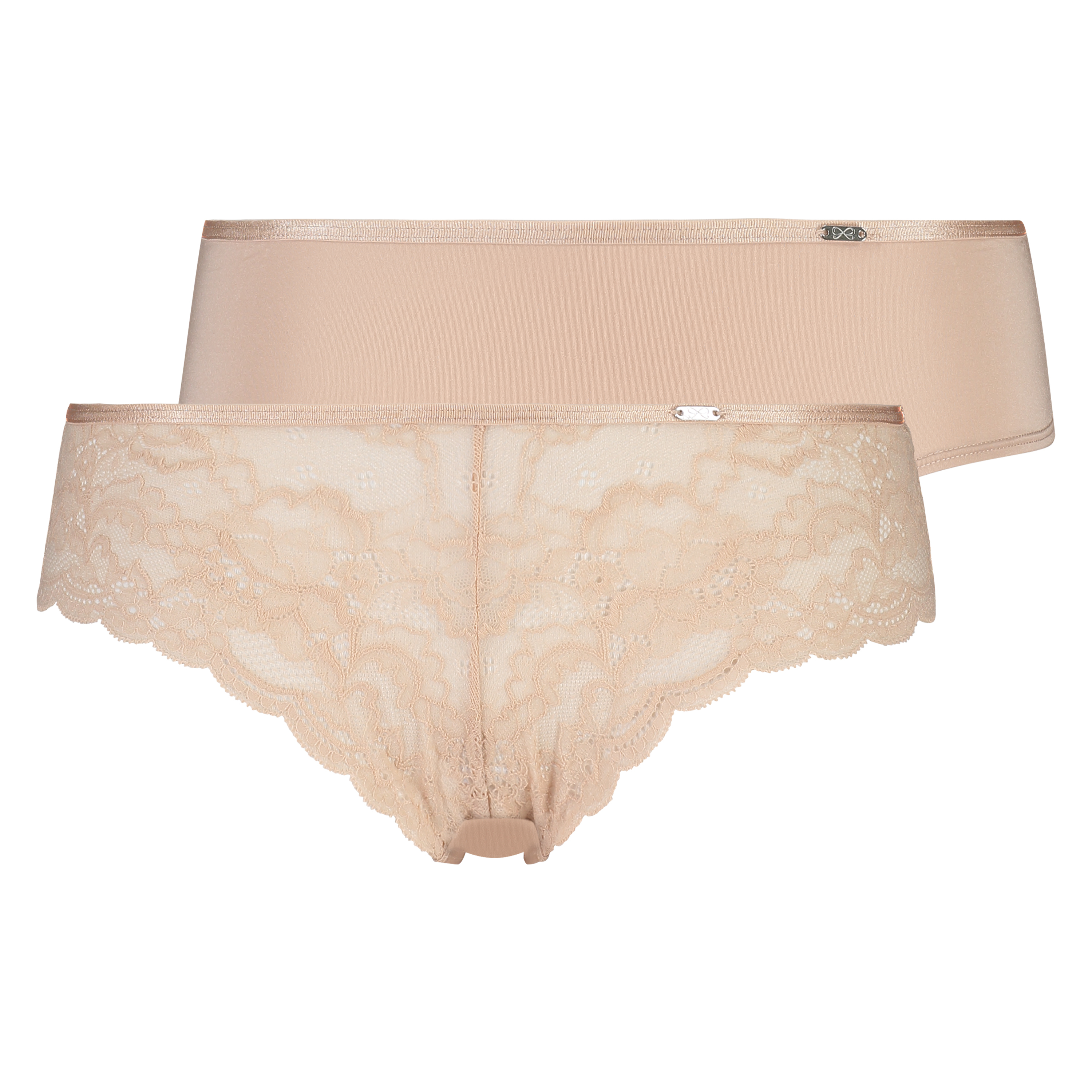 2-pack of Angie Brazilian knickers, Beige, main
