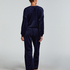 Velours Pyjama Pants, Blue