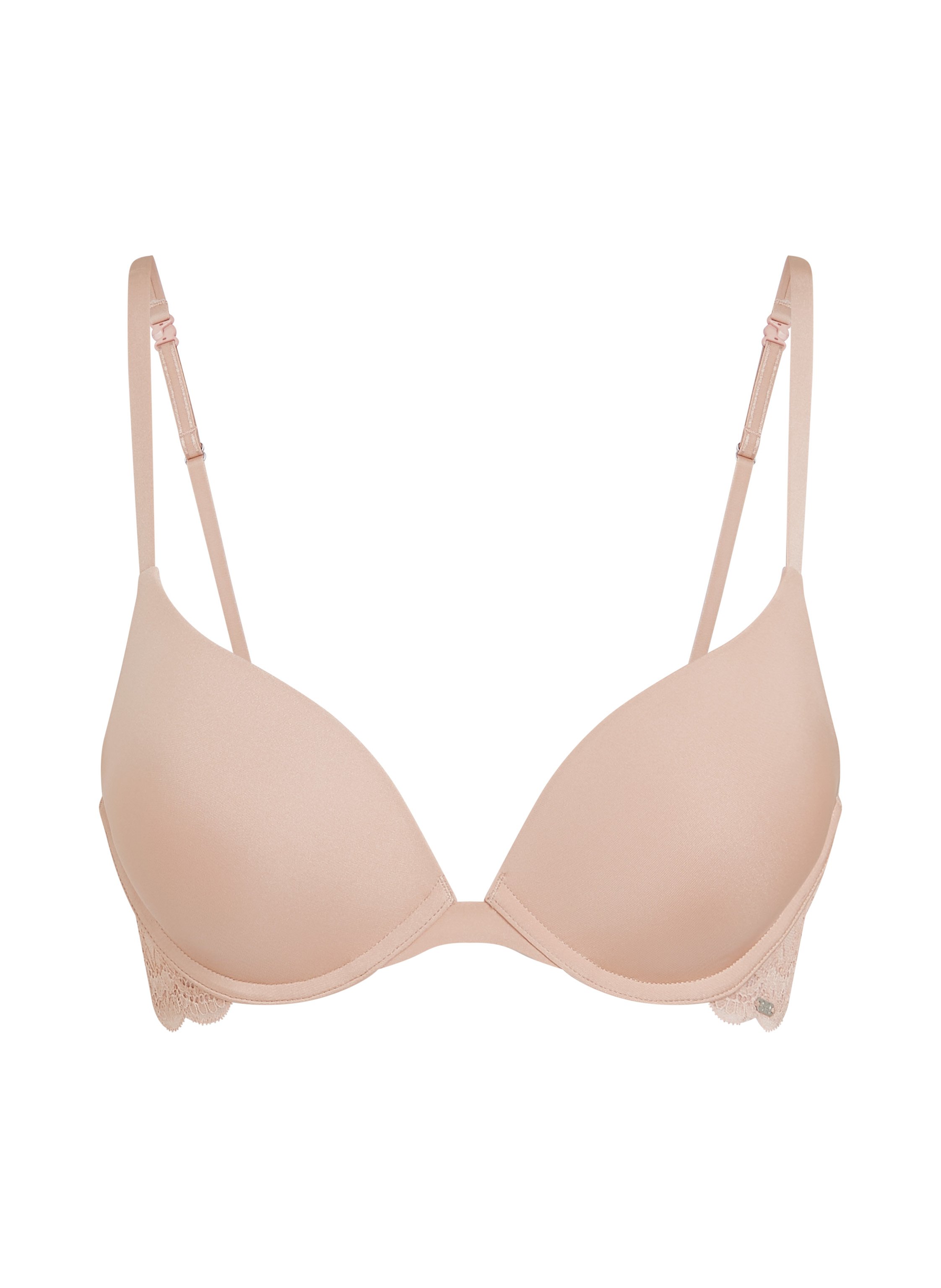 Angie Padded Underwired Push-Up Bra, Beige, main