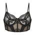 Emily Non-Padded Underwired Longline Bra, Black