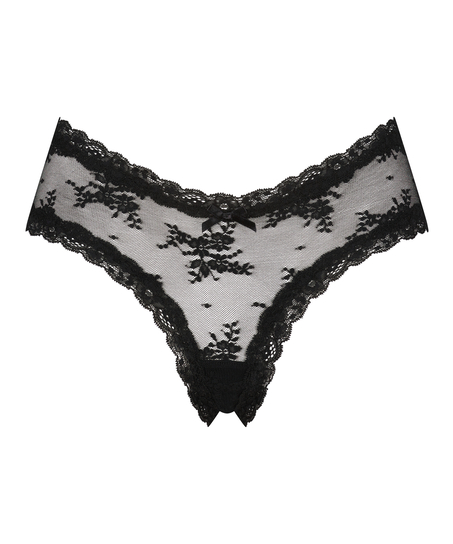 V-shape Mesh Brazilian, Black
