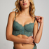 Bella Padded Underwired Longline Bra, Green