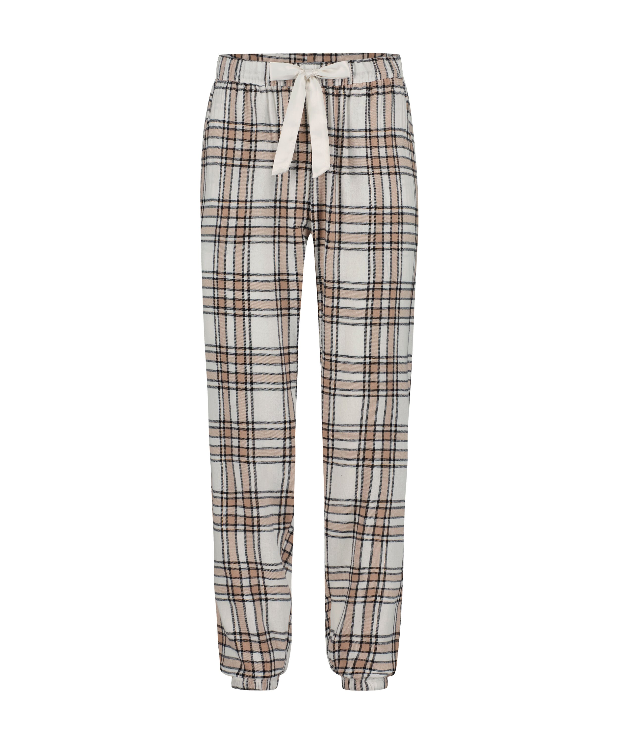 Flannel Pyjama Pants, Beige