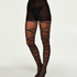20 Denier Open Gladiator Tights, Black