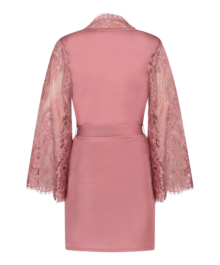 All-Over Lace Kimono, Pink