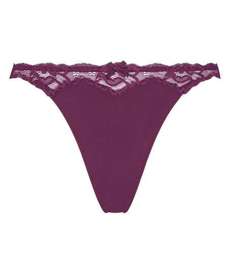 Lace & Shine Thong, Purple