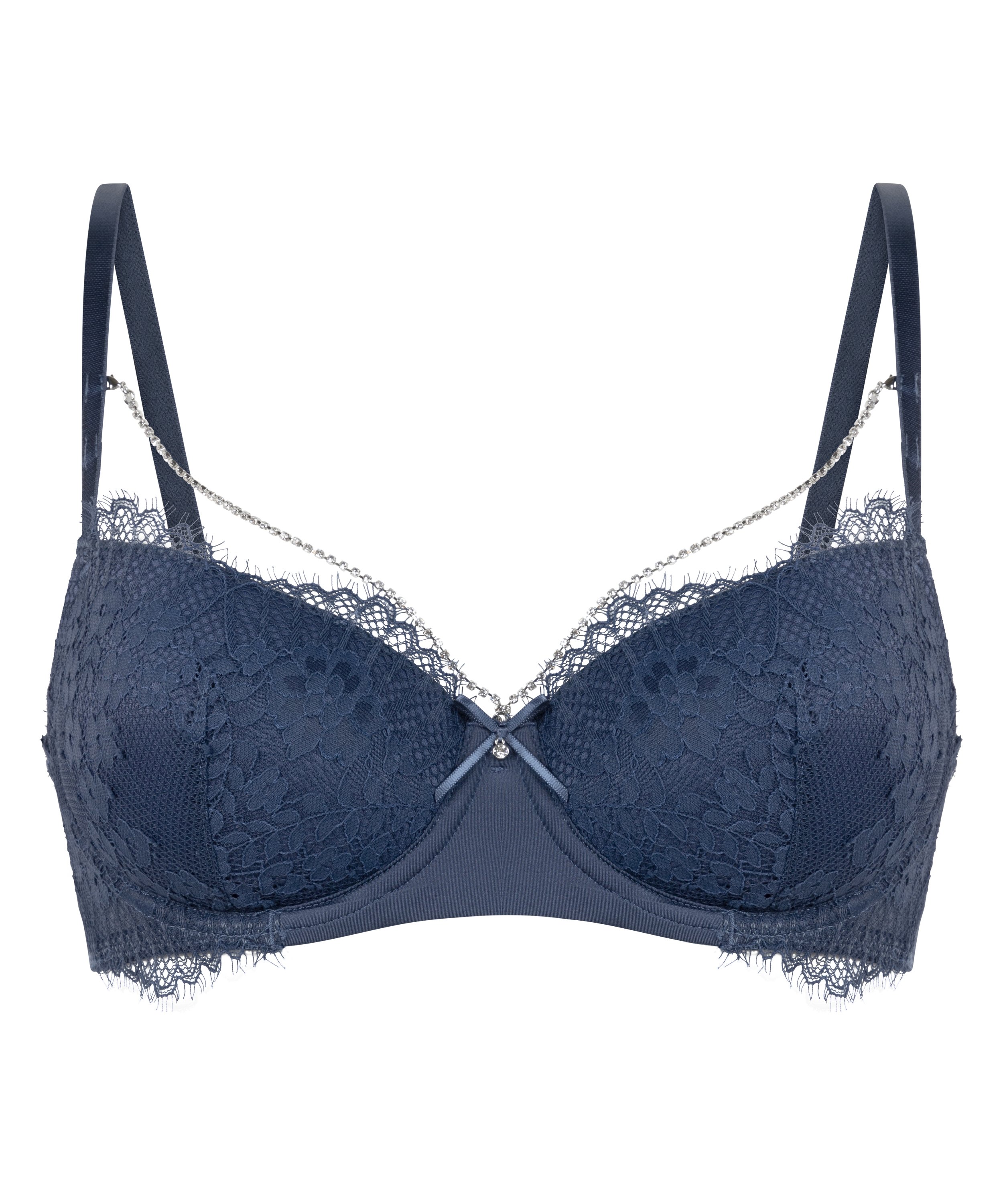 Pearlene Padded Underwired Bra, Blue, main