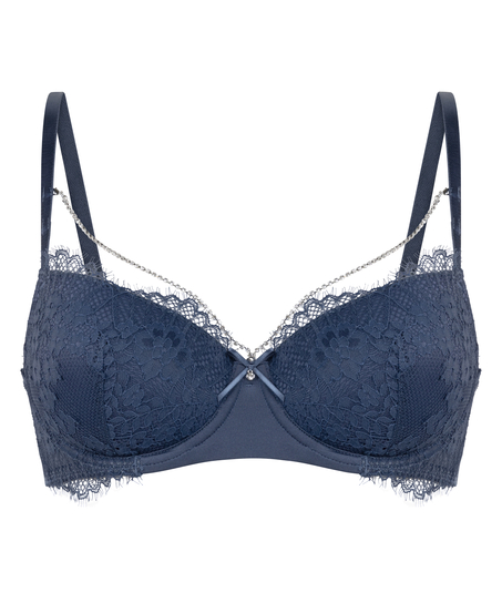 Pearlene Padded Underwired Bra, Blue