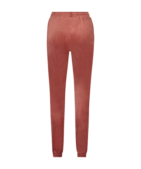 Petite Velour Jogging Pants Pin-tucked, Pink