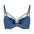 Scallop Padded Underwired Bikini Top, Blue