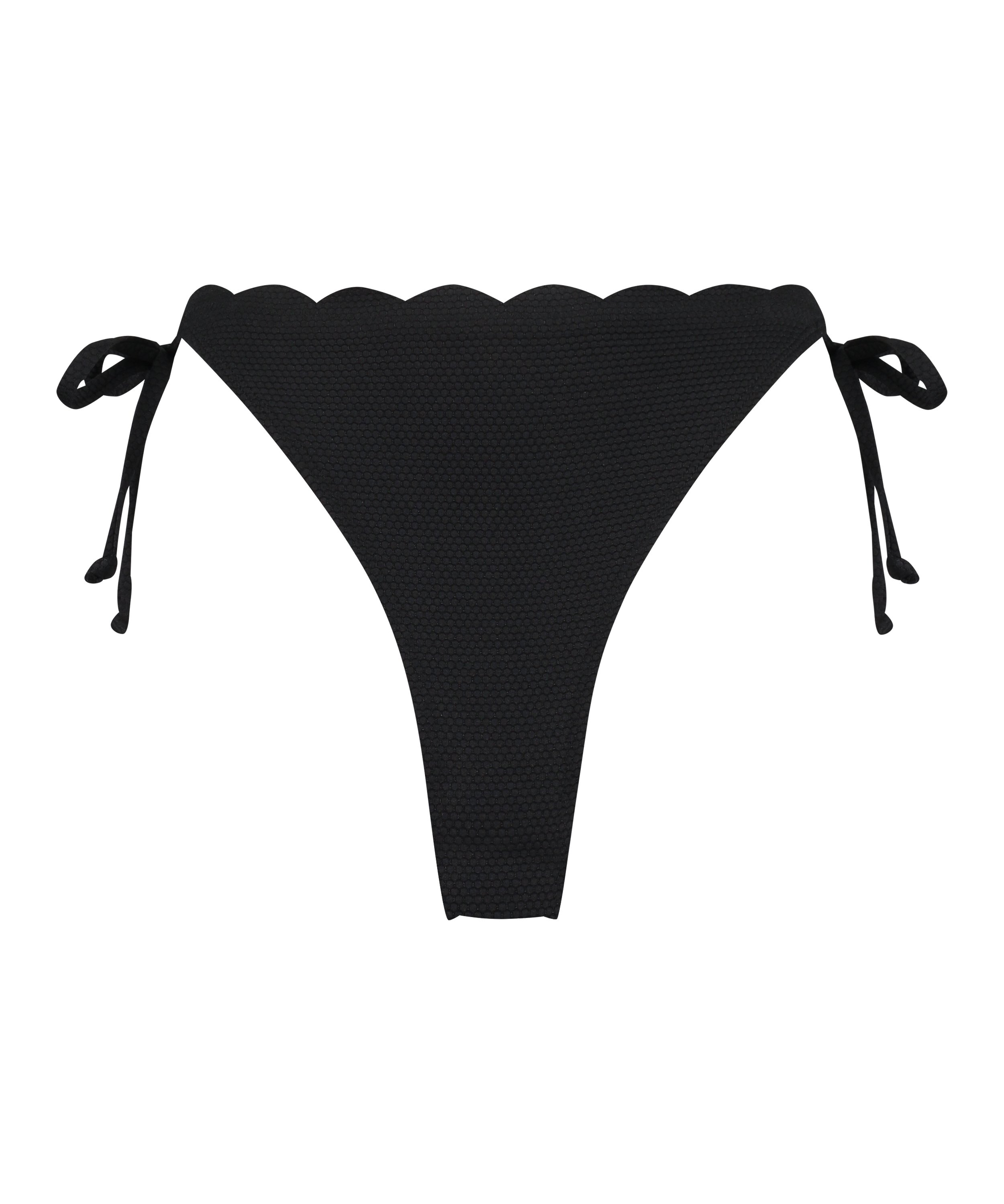 Scallop Bikini Bottoms, Black, main