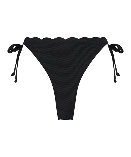 Scallop Bikini Bottoms, Black