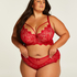 Marilee Padded Underwired Longline Bra, Red