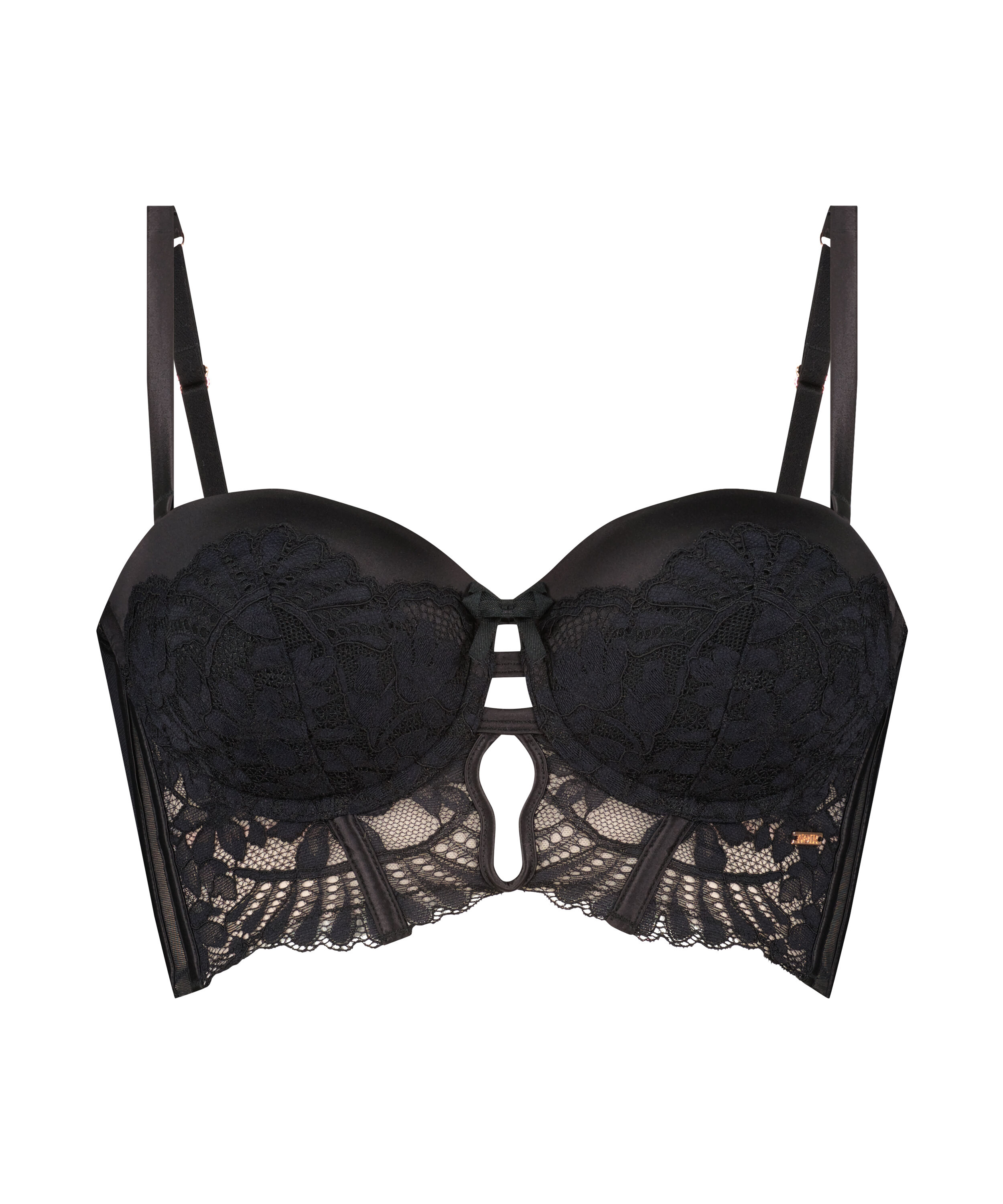 Jamie Padded Underwired Strapless Bra, Black