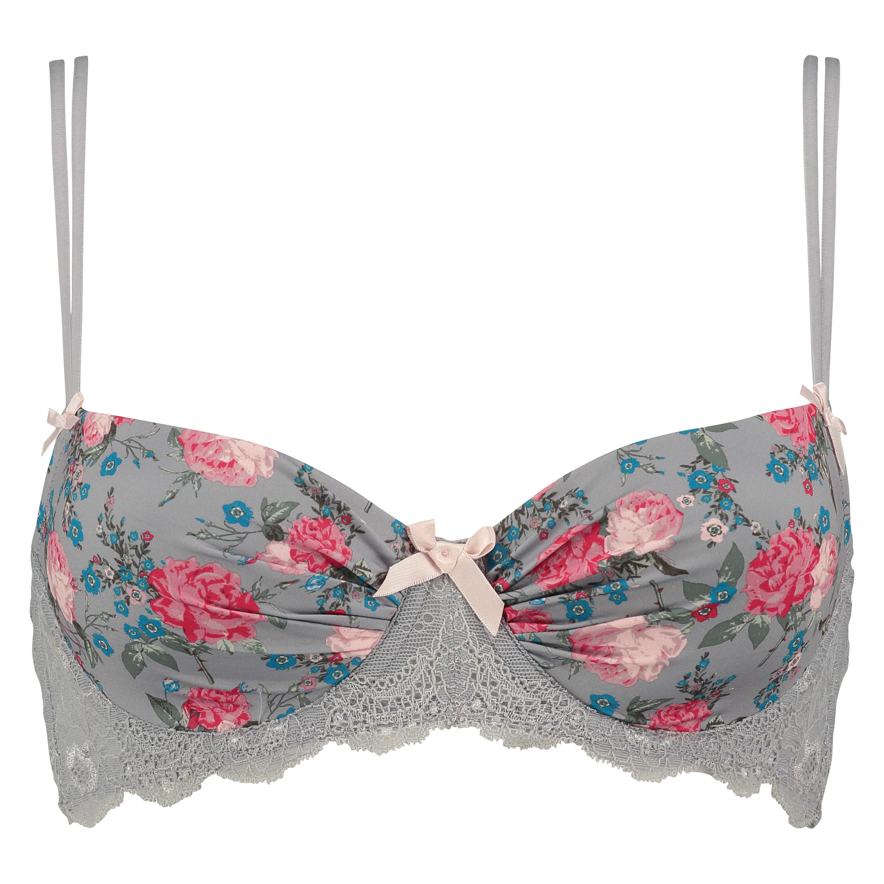 Padded underwired bra Lily Sweetheart, Grey, main