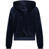 Velour hoodie jacket, Blue