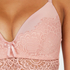 Sabina padded longline non-wired bra, Pink