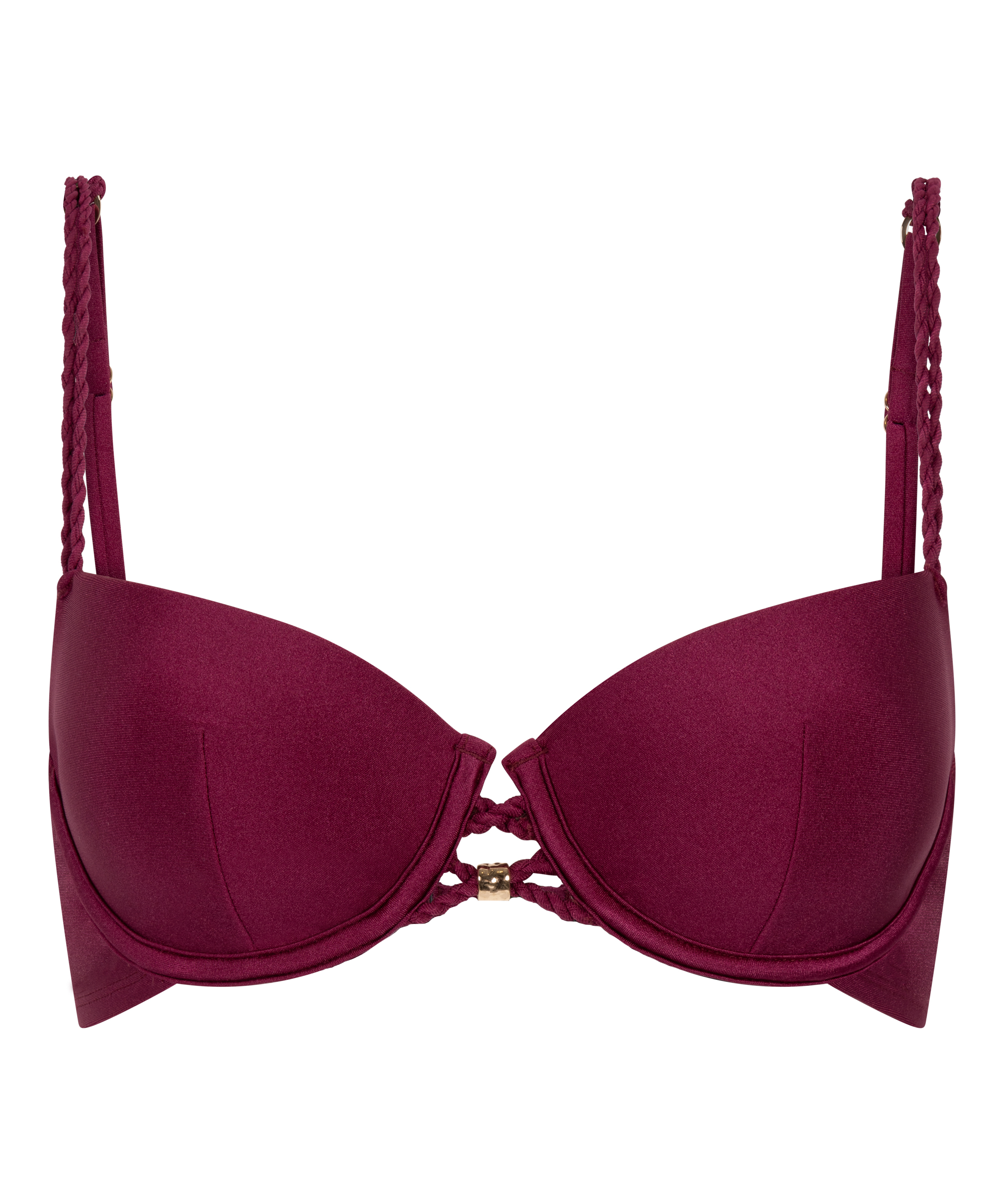 Marrakech Padded Underwired Bikini Top, Red, main