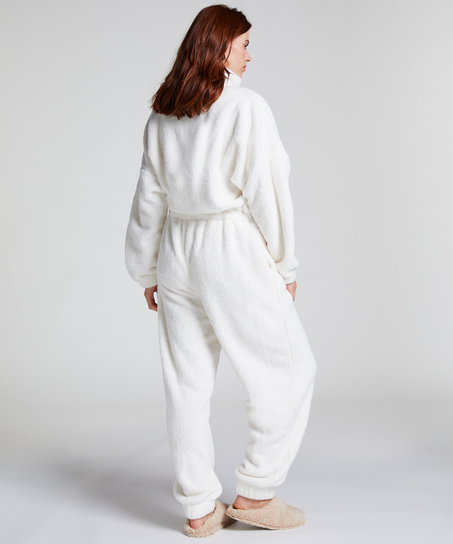 Fleece Onesie, White